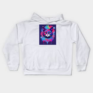 Tie Dye Cat Kids Hoodie